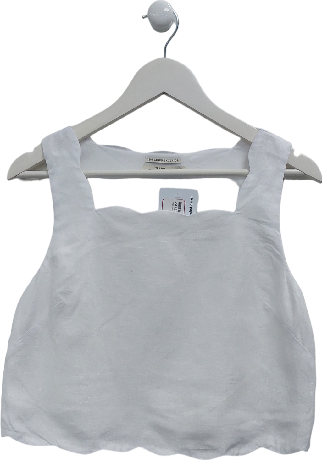 Jigsaw White Linen Sleeveless Top UK 12