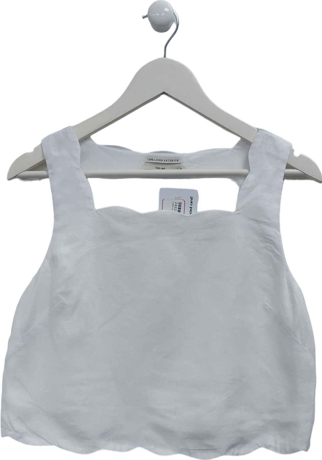 Jigsaw White Linen Sleeveless Top UK 12