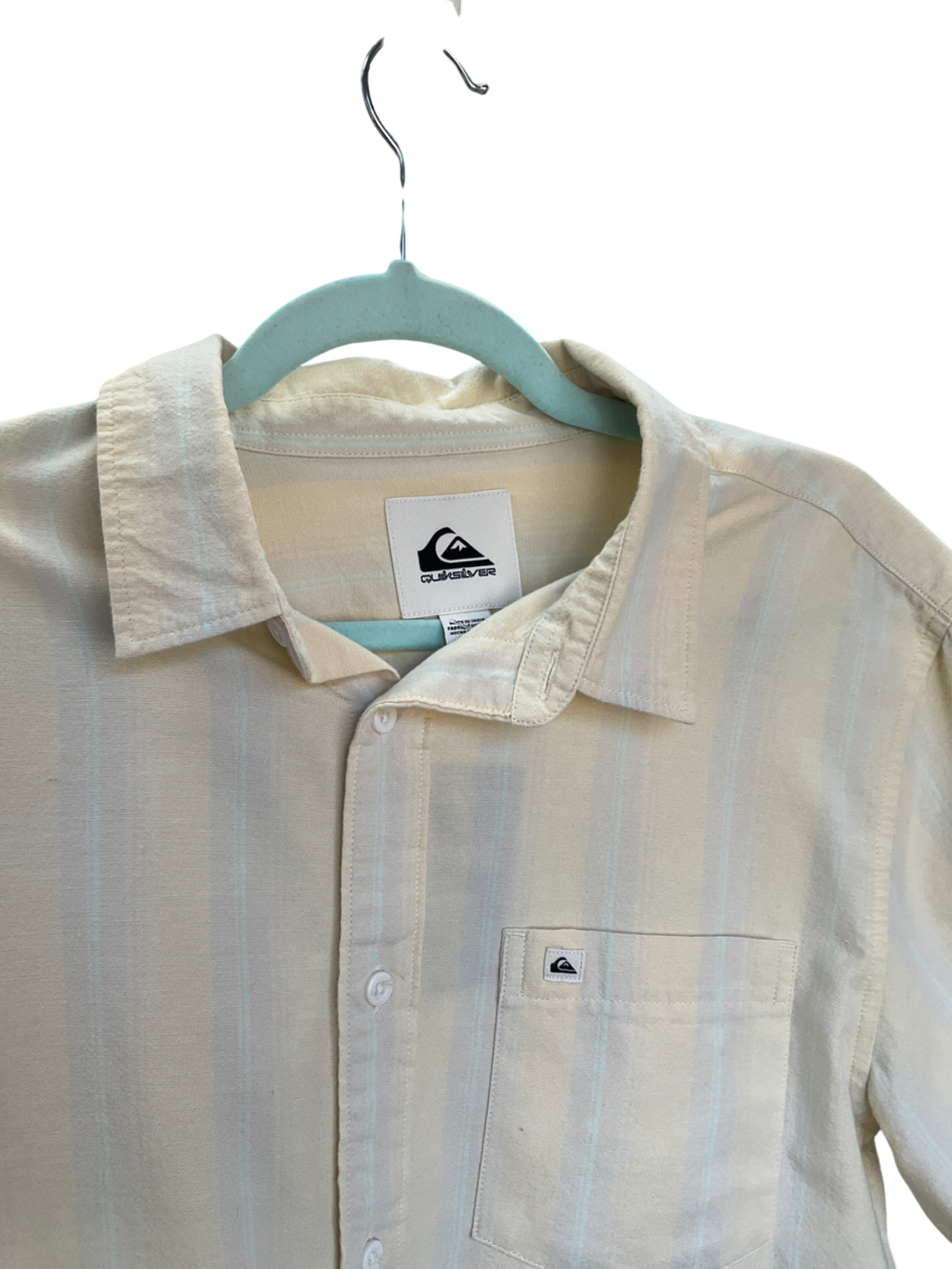 Quiksilver Cream Winfall - Short Sleeve Shirt UK M