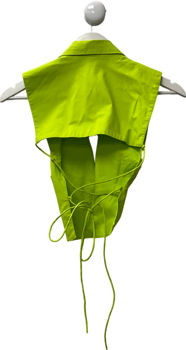 h:ours Lime Green Backless Corset Top UK S