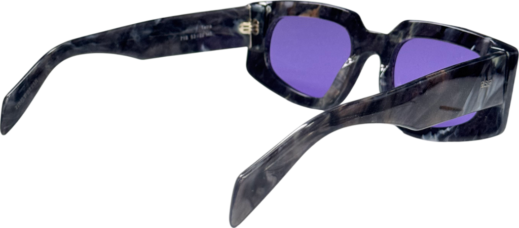 Retrosuperfuture Purple Tetra Black Marble Sunglasses