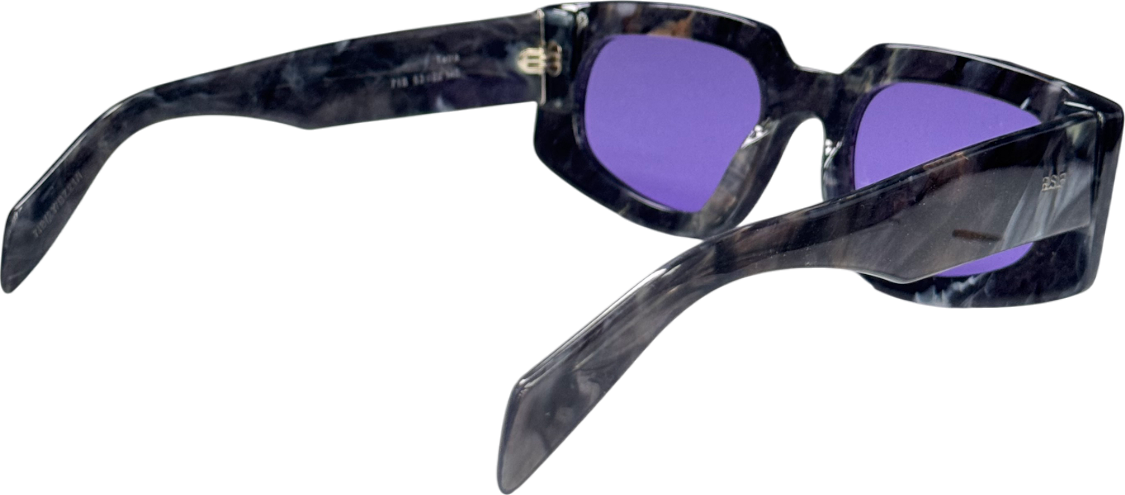 Retrosuperfuture Purple Tetra Black Marble Sunglasses