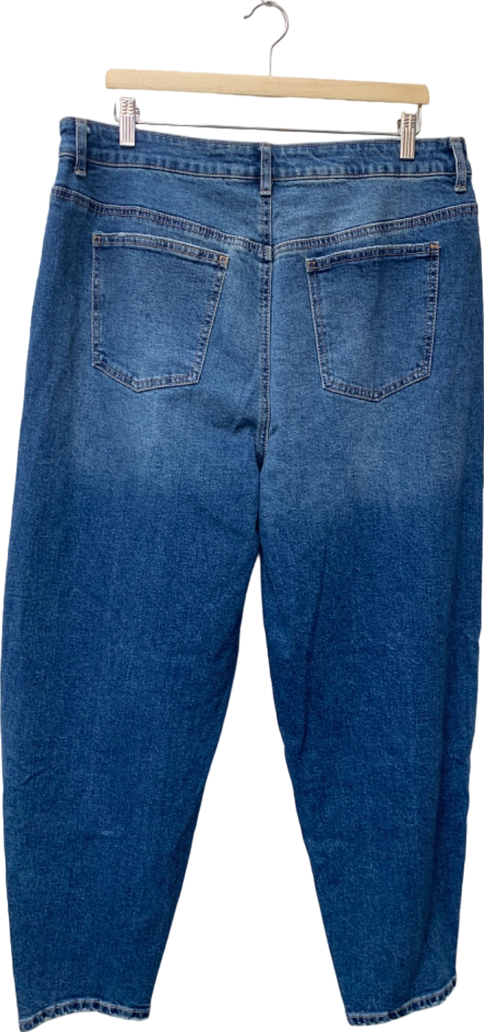 Tu Blue Barrel Leg Jeans UK 18L