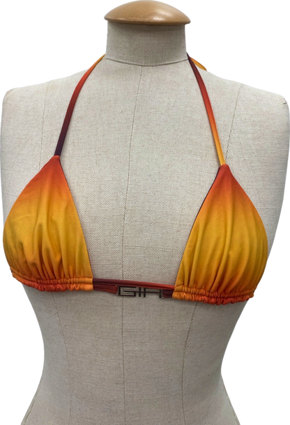 Gia Orange Yellow Gradient Bikini Top UK XS