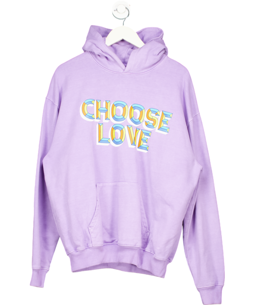 CHOOSE LOVE Purple Choose Love X Daniel Fletcher Hoodie UK M