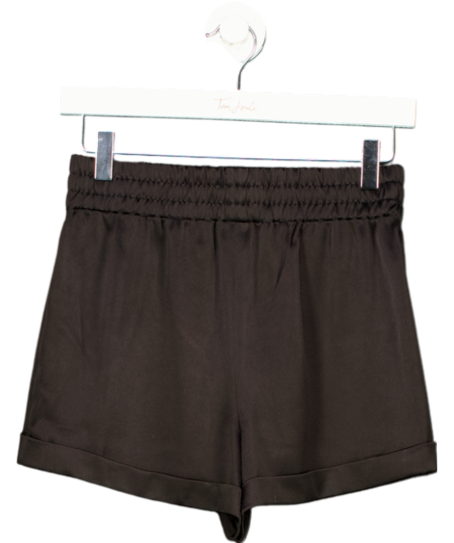 Alice + Olivia Black Richie Cuffed Low Rise Boxer Short UK XS