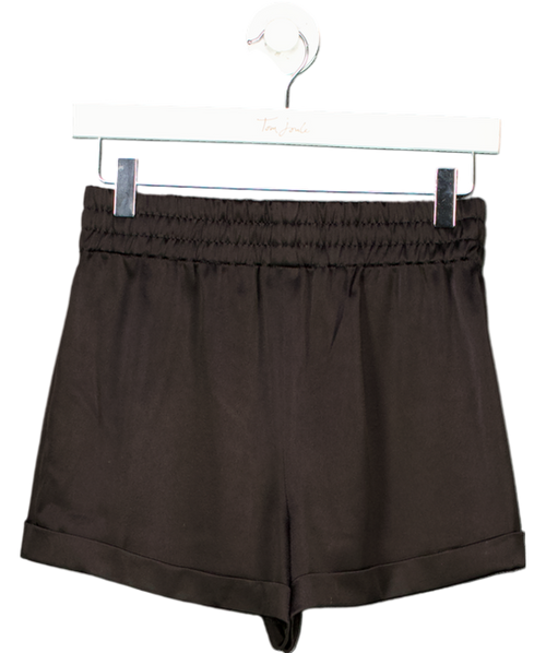 Alice + Olivia Black Richie Cuffed Low Rise Boxer Short UK XS