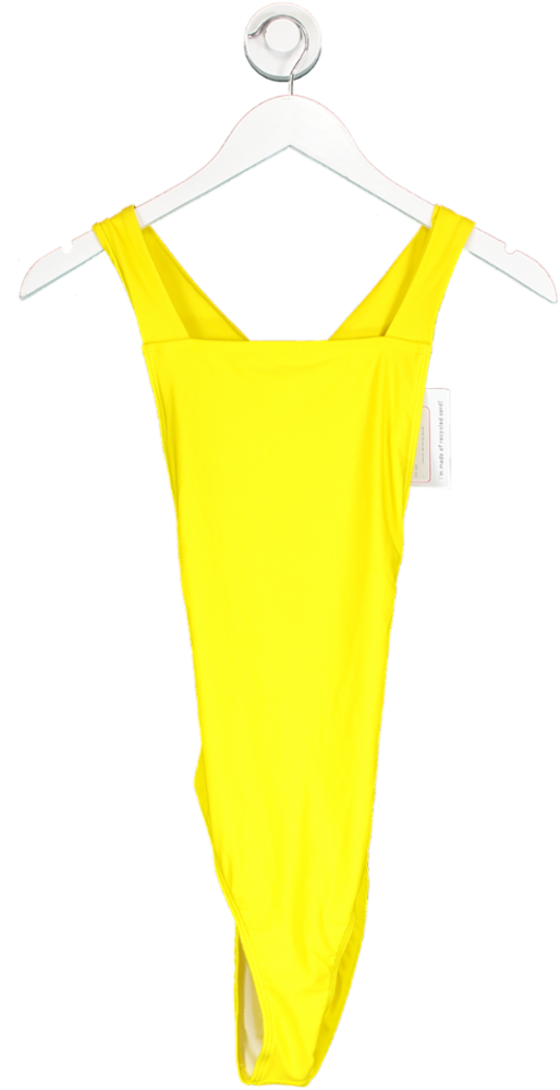 Alexandra Miro Yellow Jennifer Square-neck Swimsuit UK S