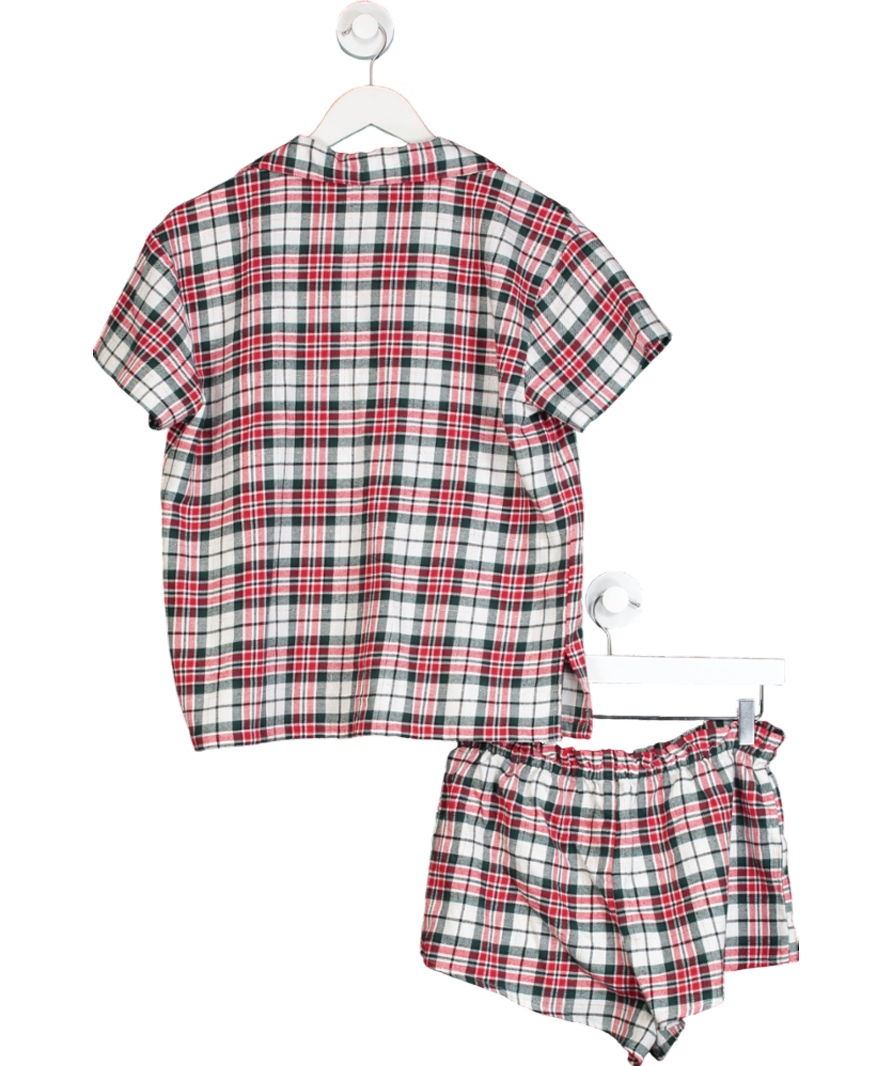 boux avenue Red Check Fleece Short Pyjamas UK 12