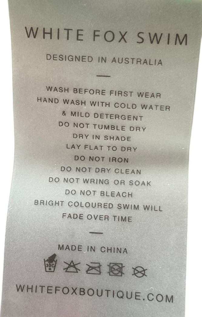 White Fox Green Golden Hour Bikini Set UK XS