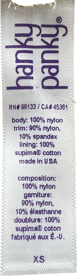 Hanky Panky Nude Lace Brazilian “No VPL” Bikini Knickers UK XS