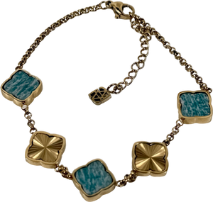 Abbott Lyon Amazonite Multi Clover Bracelet (gold)