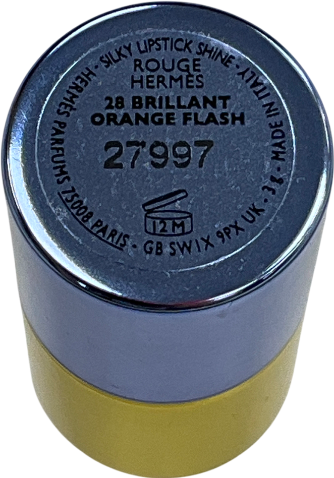 Hermès Silky Lipstick Shine, Limited Edition 28 Brilliant Orange Flash 3g