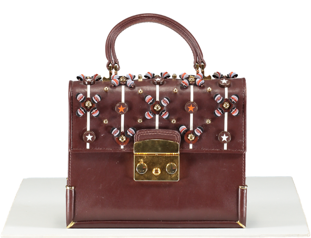 Mayra Fedane Brown The Harlow Embellished bag