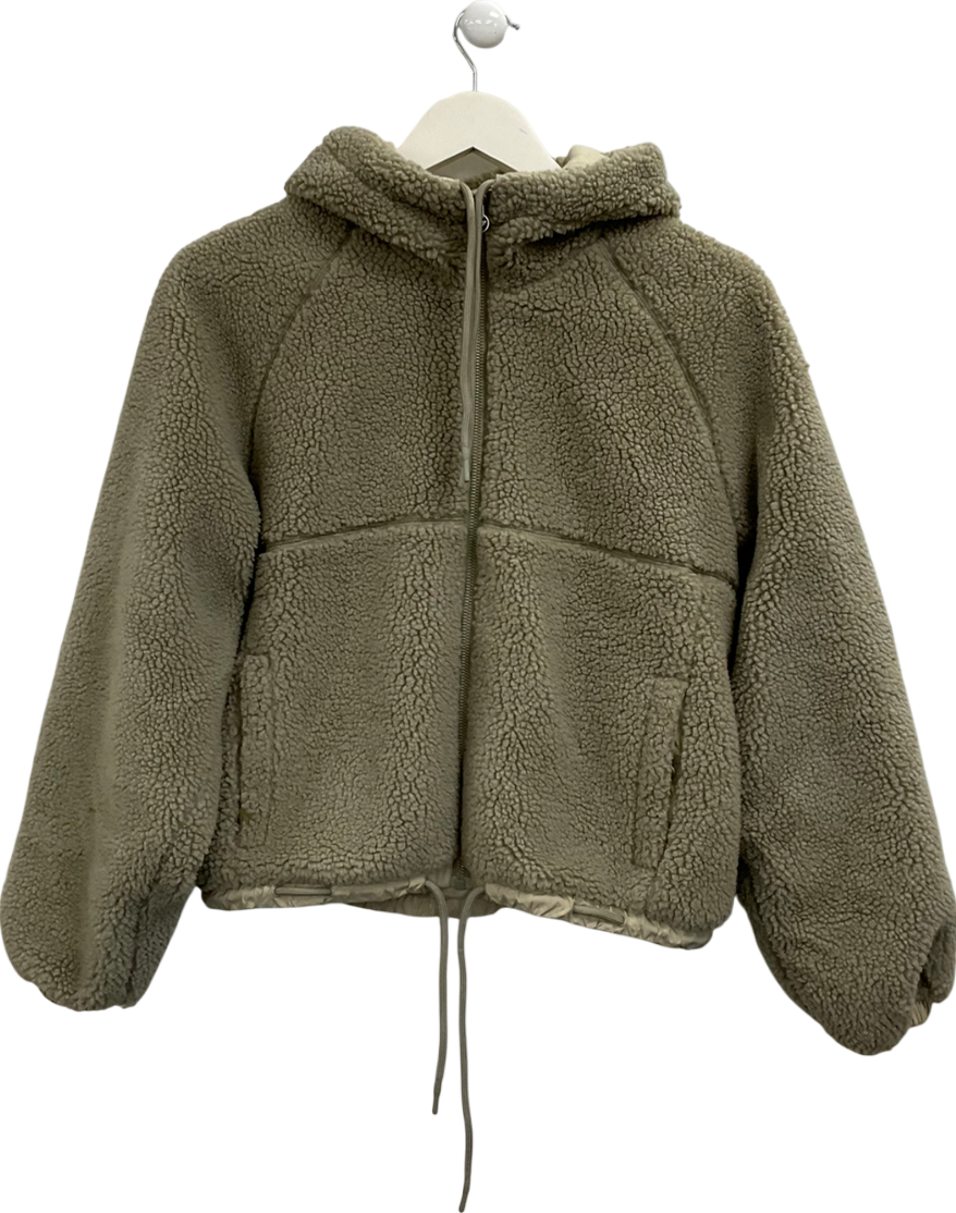 Superdry Green Fleece Hooded Jacket UK 12