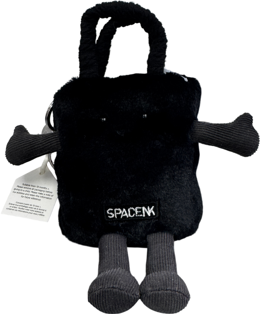 SPACE NK X Jellycat Amuesables Black Velvet Bag Charm / Keyring One Size