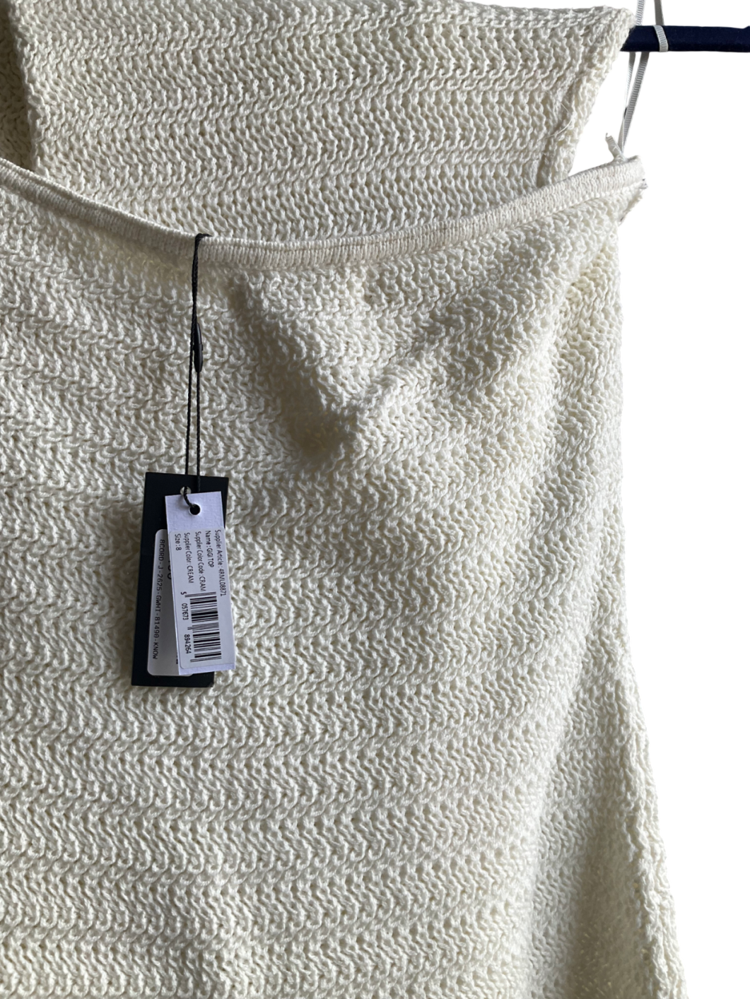 4th & Reckless Cream Gigi Crochet Knit Bandeau Top And Trouser UK 8