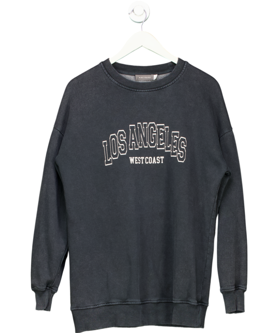 Mint Velvet Black Los Angeles Logo Sweater UK M