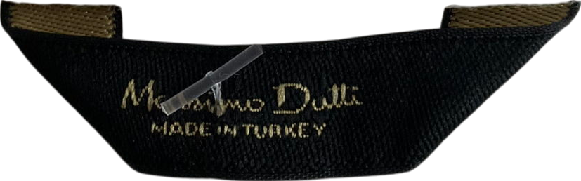 massino dutti White Cotton Blend Knit Polo Shirt UK S