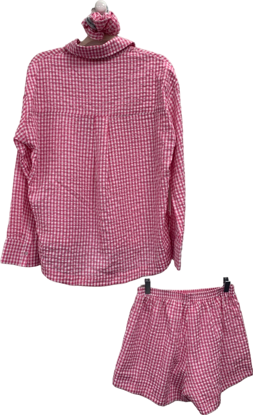 TheCoutureClub Pink Gingham Pyjama Set UK 10