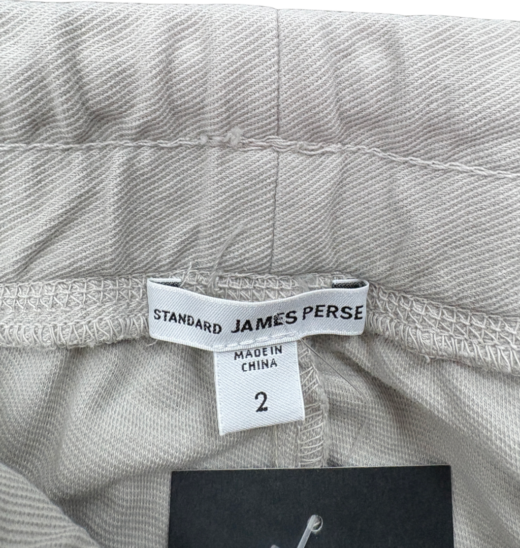 James Perse Grey Cotton Drawstring Trousers UK M