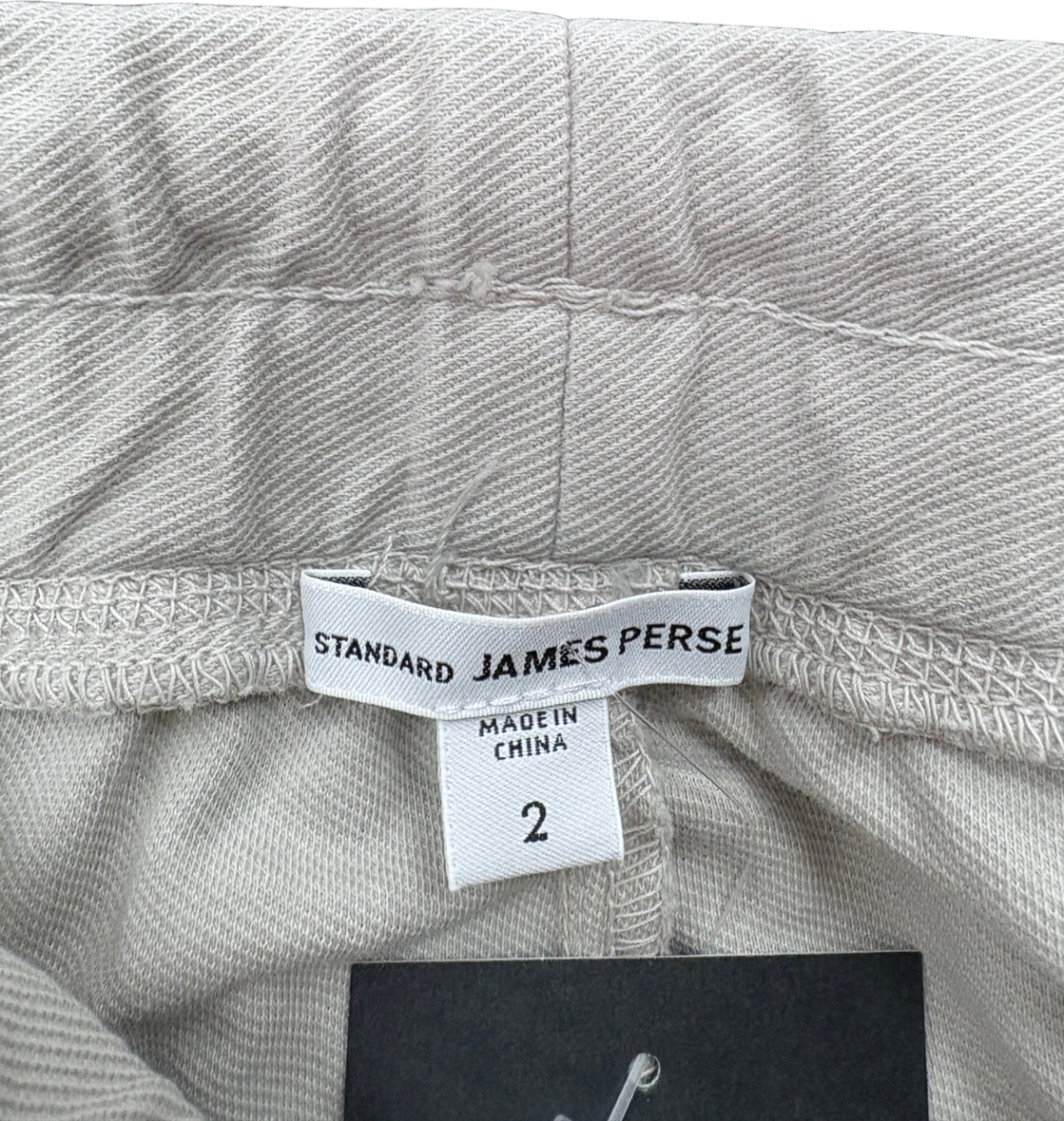 James Perse Grey Cotton Drawstring Trousers UK M