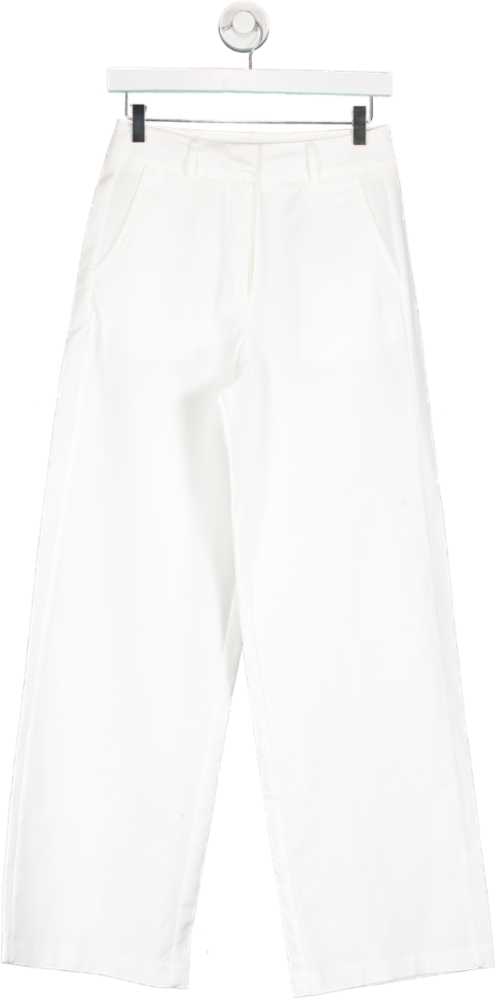 Hander White Straight Leg Trousers UK S