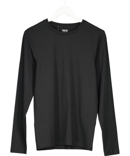 ASOS Black Crew Neck Long Sleeve Top UK L