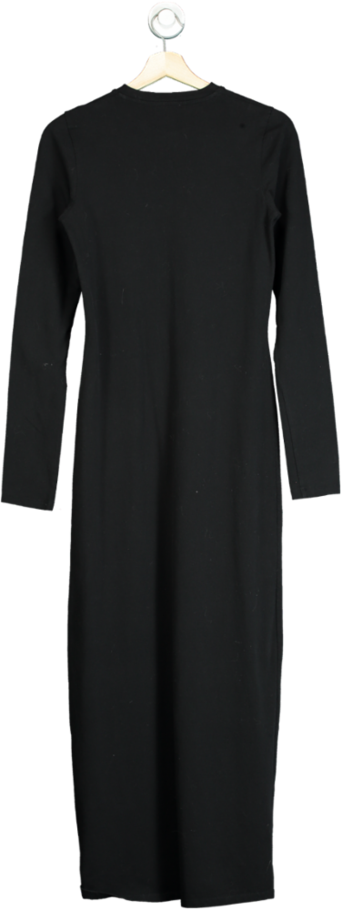 Raey Black Long Sleeve Midi Dress UK 10