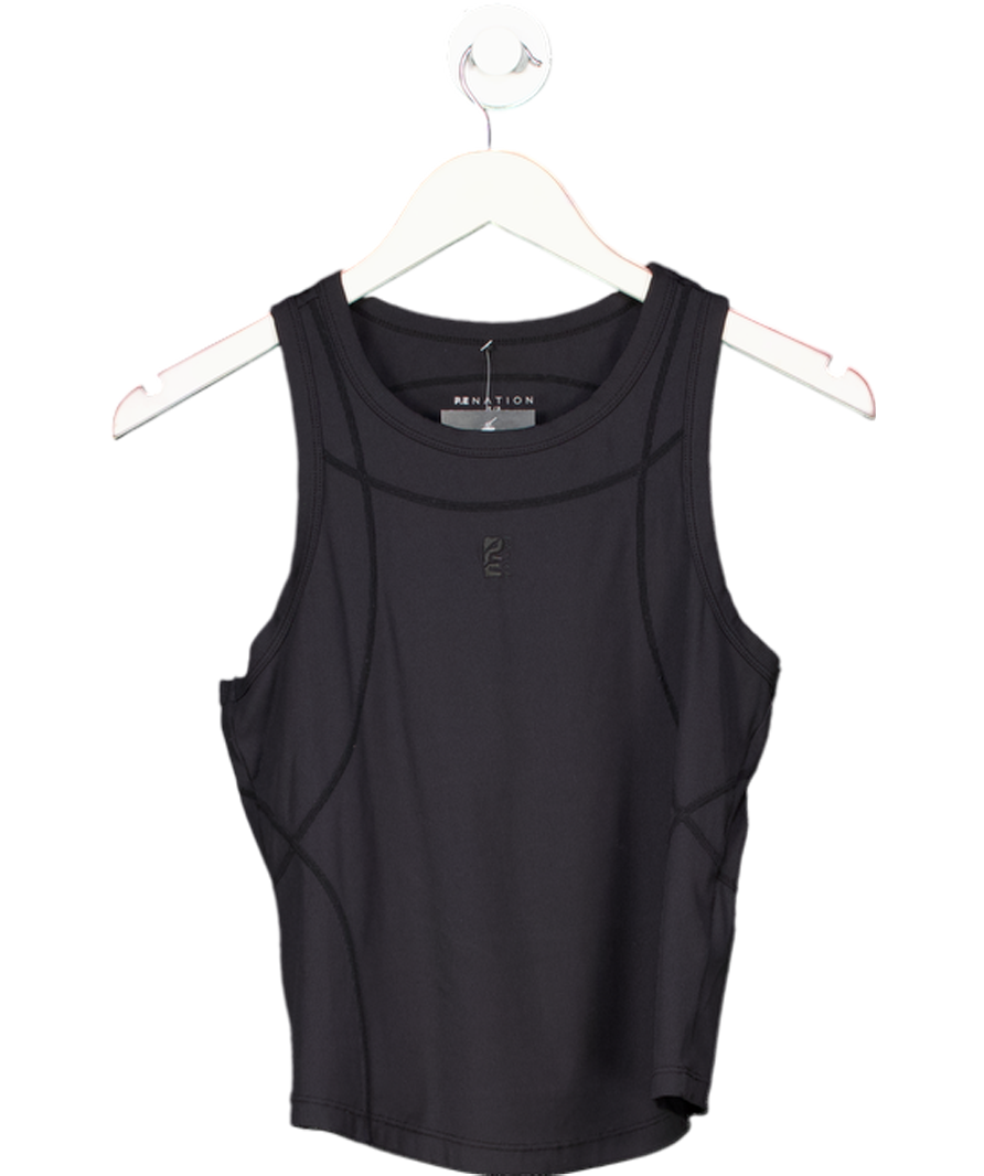 P.E Nation Black Rib Tank Top UK S