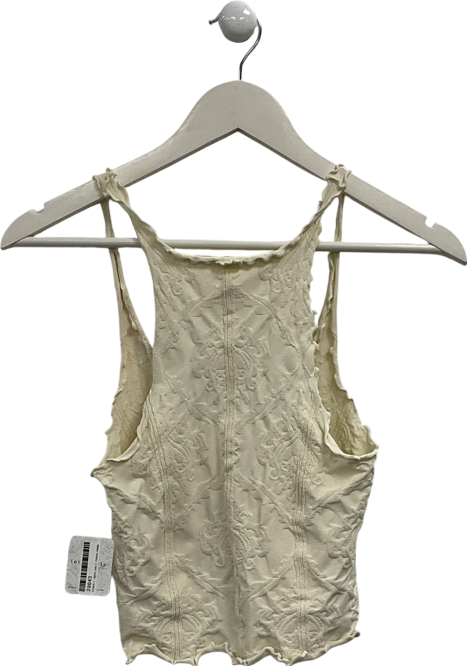 Free People Yellow What's The Scoop Floral Bralette UK XS/S