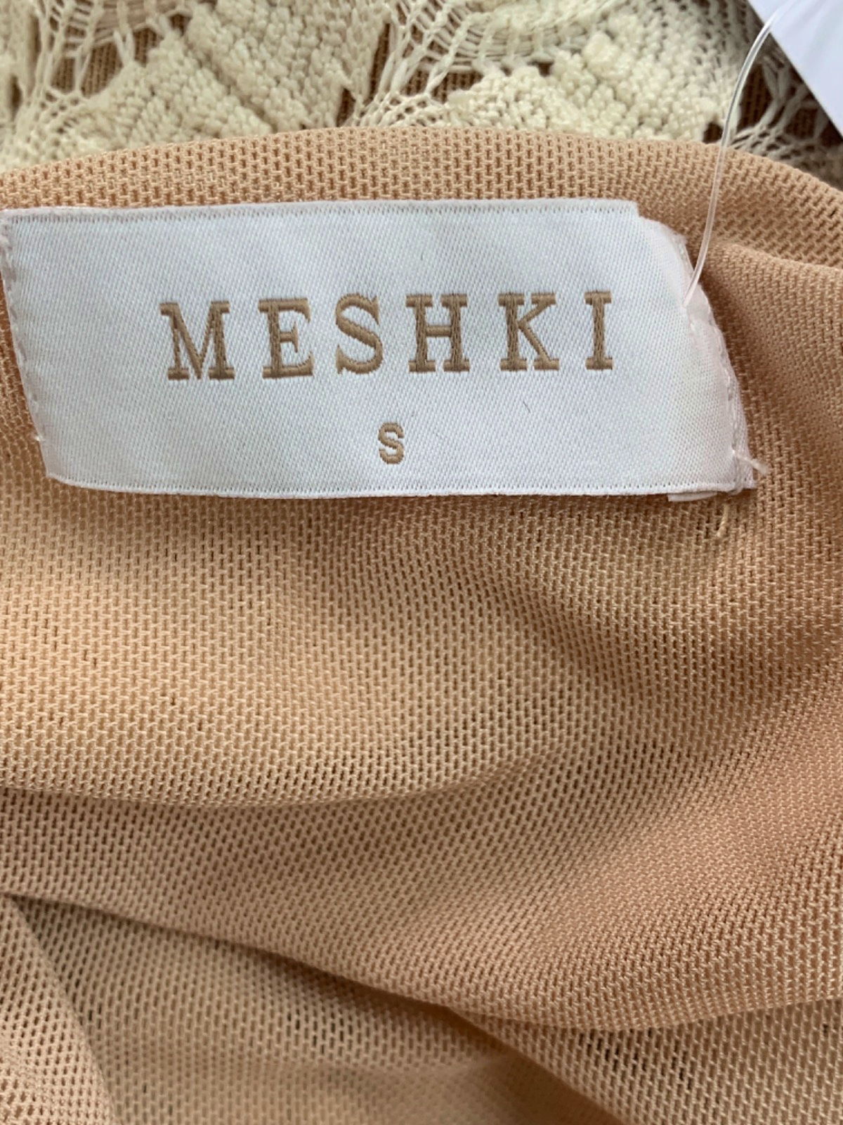 Meshki Cream Knitted Mini Dress S