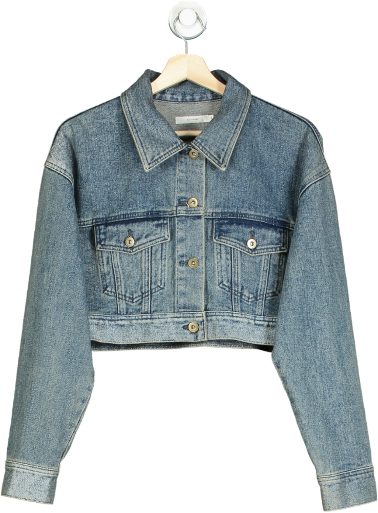 Blossom Blue Denim Cropped Jacket UK M