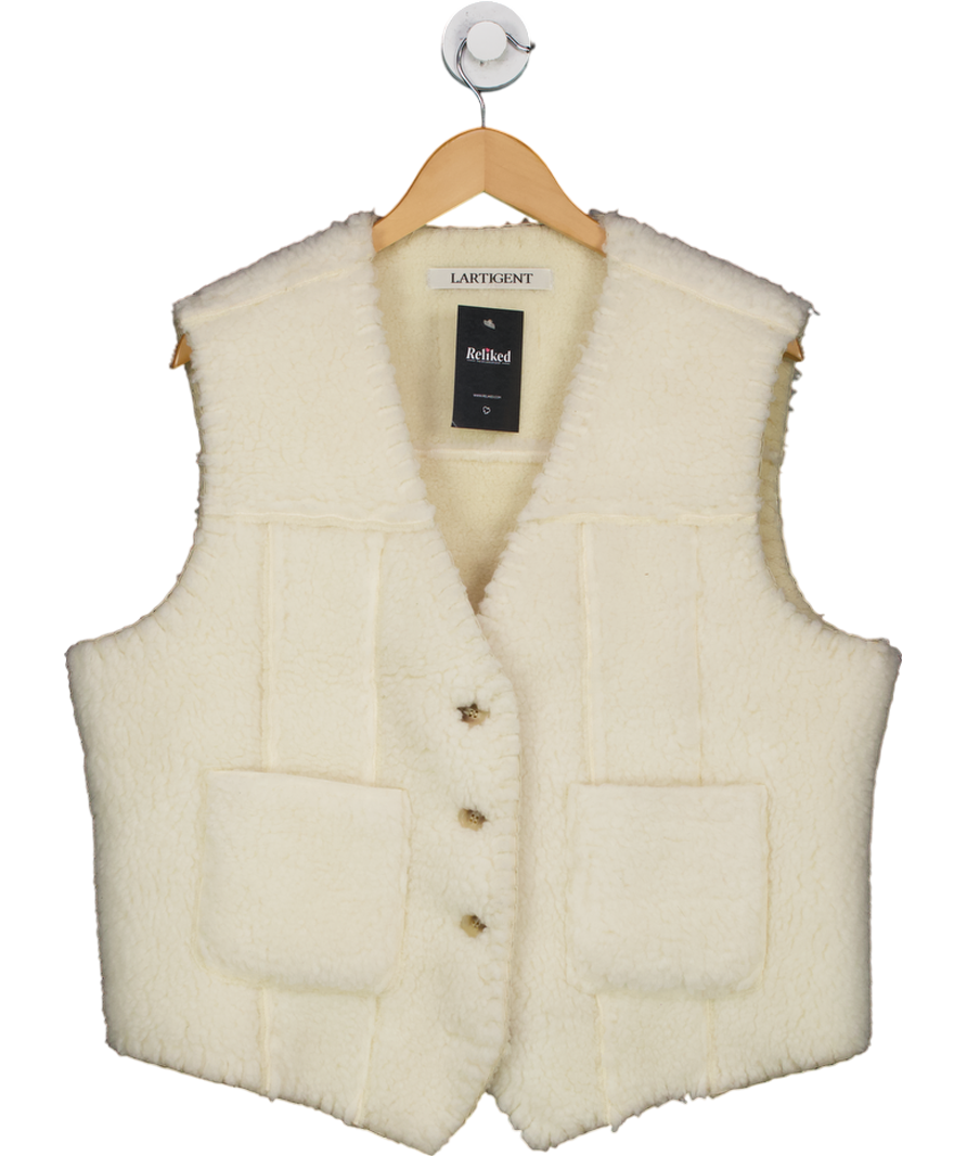 Lartigent Cream Fleece Gilet One Size