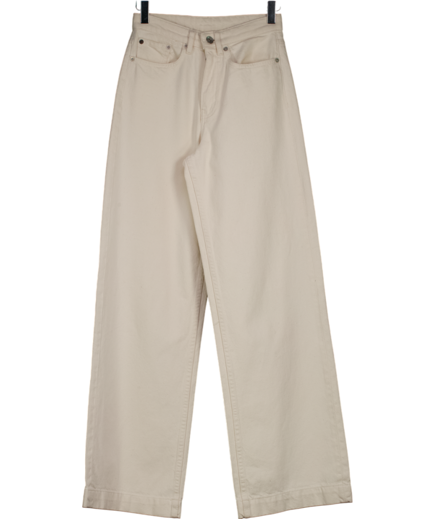 Jigsaw Cream Wide Leg Crop Jeans W24