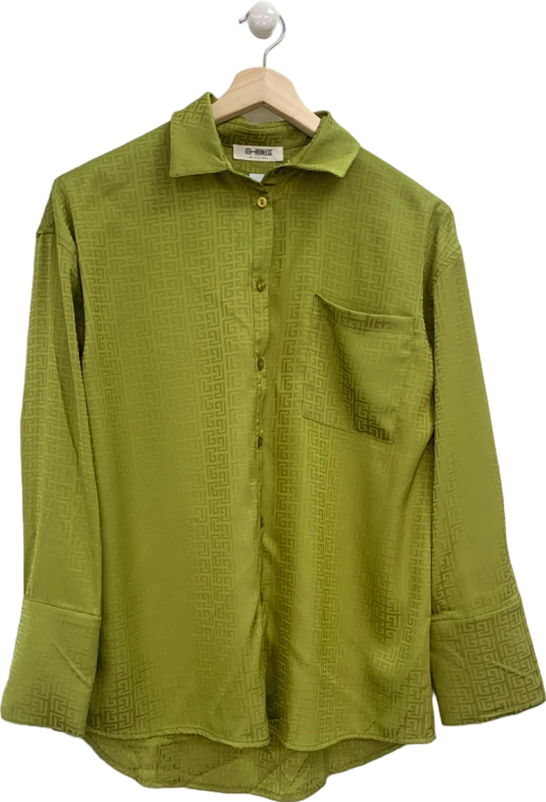 4th + Reckless Green Patterned Shirt UK 6