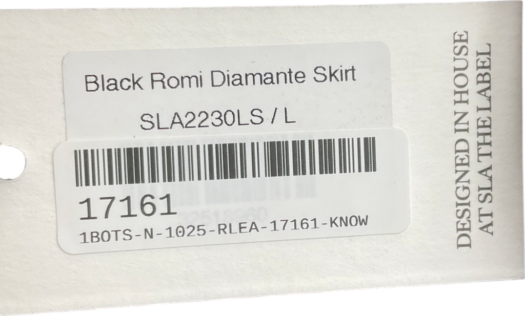 SLA the label Black Romi Diamante Skirt UK L