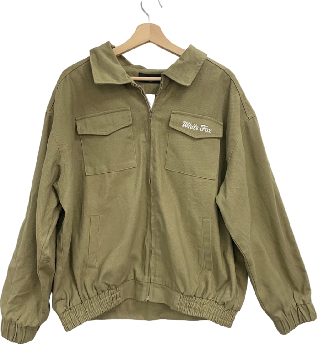 White Fox Khaki Oversize Jacket UK L/XL