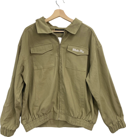 White Fox Khaki Oversize Jacket UK L/XL