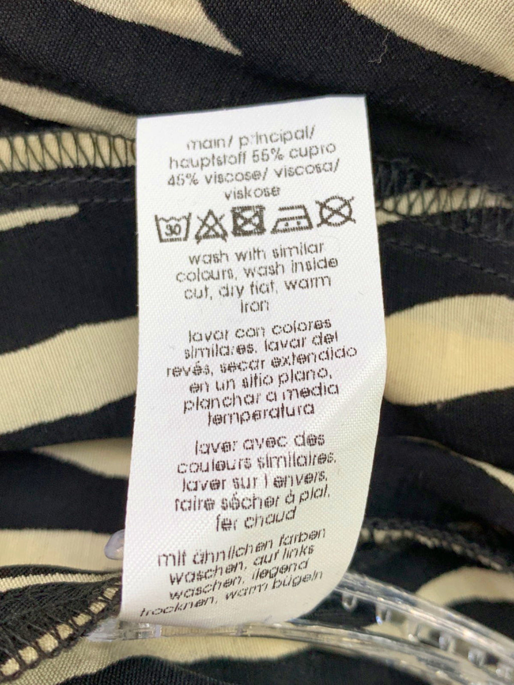 Live Unlimited Black and White Zebra Print Trousers UK 28