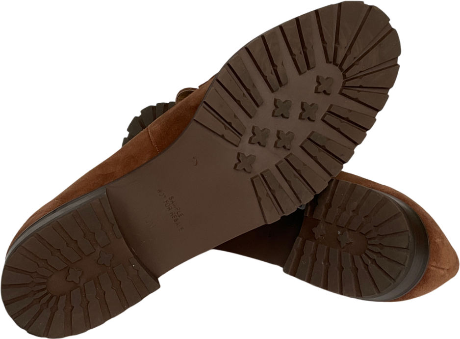 TALBOTS Brown Cassidy Suede Penny Loafers UK 7.5 EU 40.5 👠