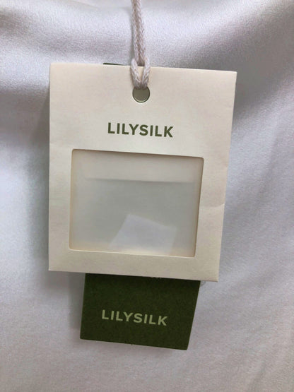 Lilysilk White Cap Sleeve Silk Top UK 6