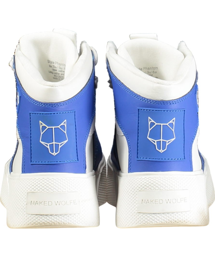 Naked Wolfe White Phantom High-top Leather Trainers UK 6 EU 39 👠
