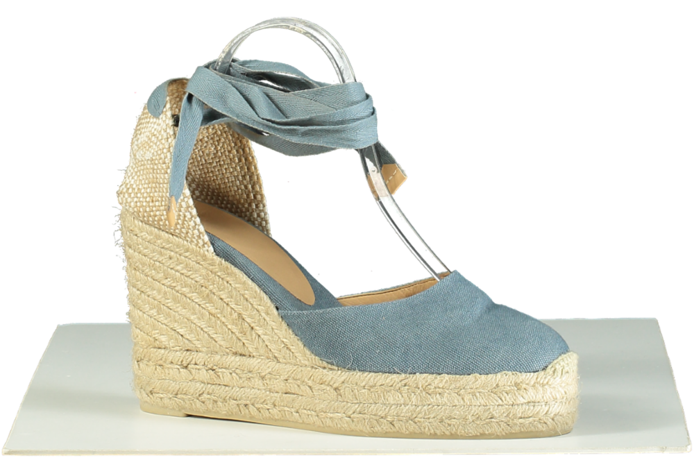 Castaner Blue Carina Espadrille Wedges UK 7