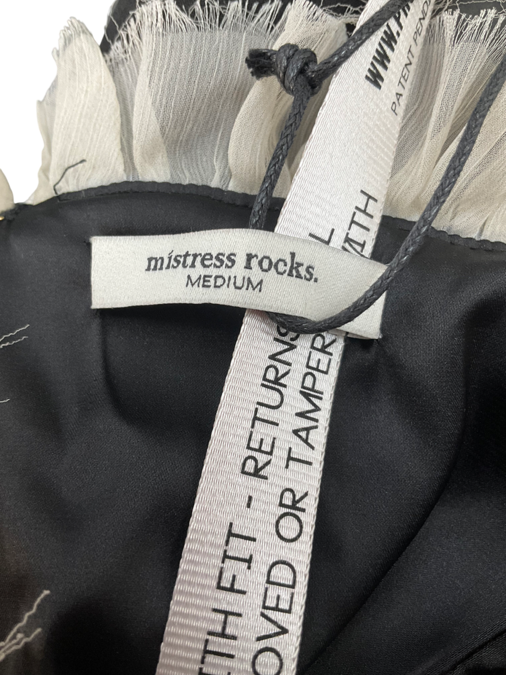 Mistress Rocks Black Strapless Mini Dress UK M