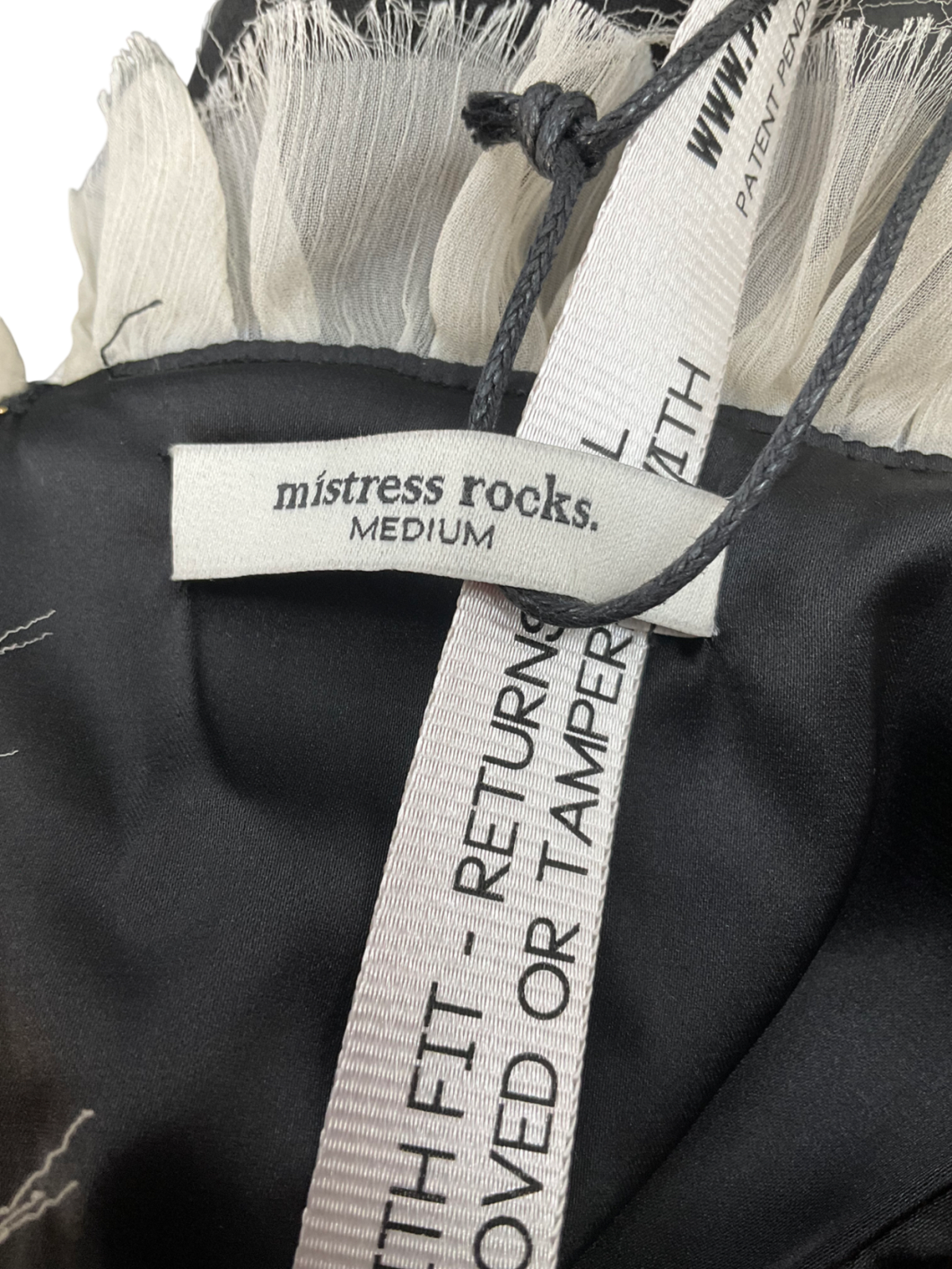 Mistress Rocks Black Strapless Mini Dress UK M