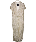Joanna Hope Metallic Sequin Twist Front Dress UK 30