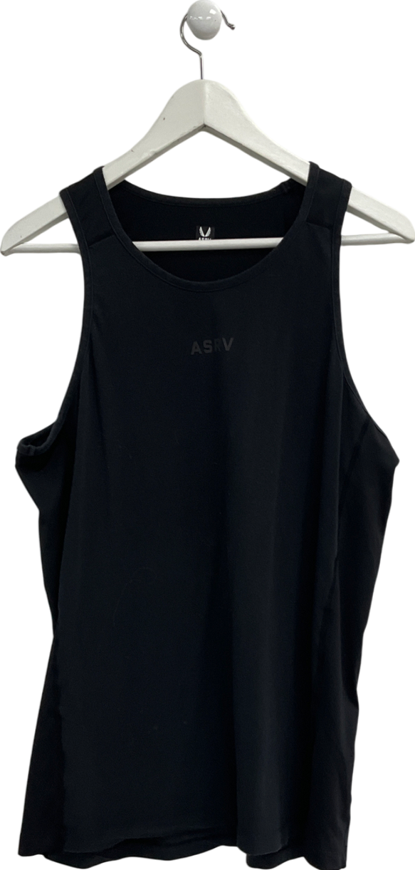 ASRV Black Supima® Mesh Panel Training Singlet UK M