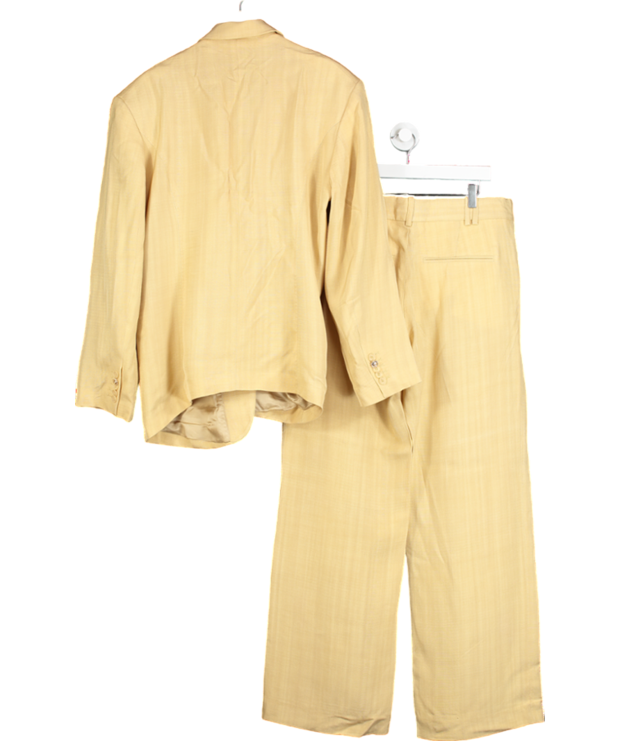 H&M Beige Single Breasted Tailored Trouser Suit UK 16