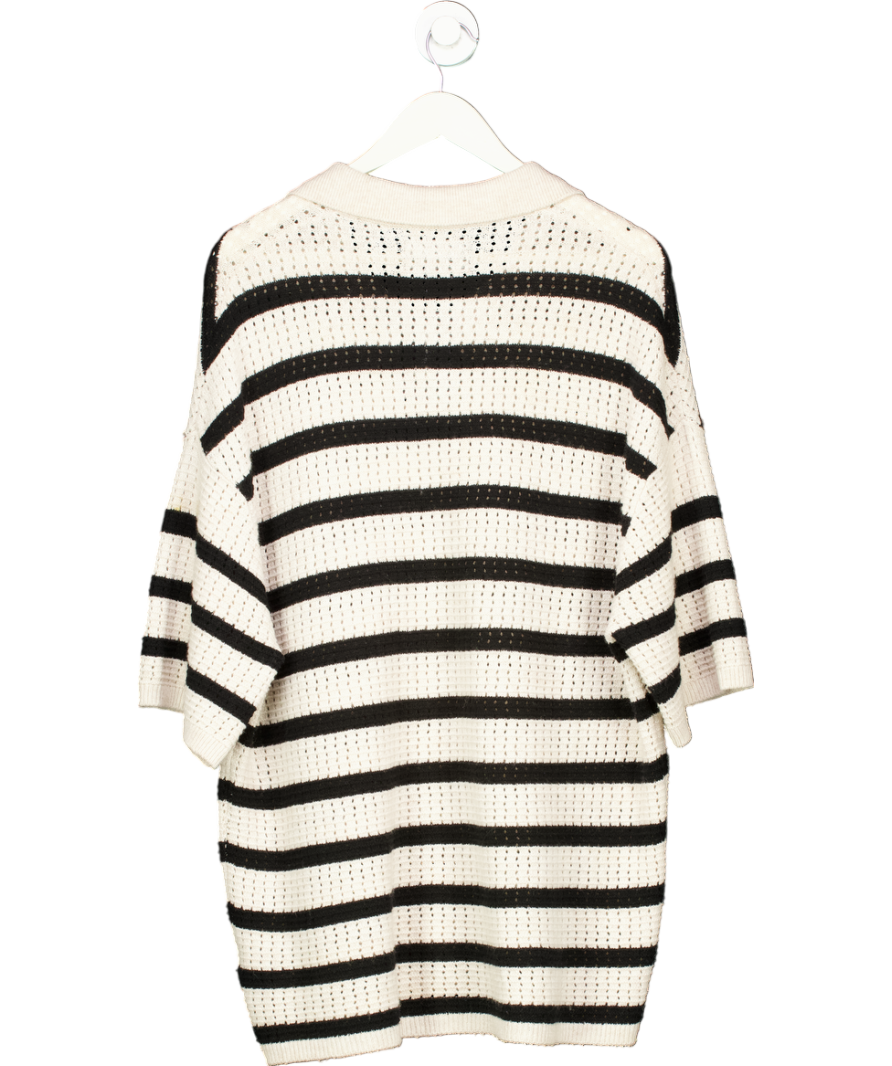 All Saints Beige Oversized Polo Knit UK M